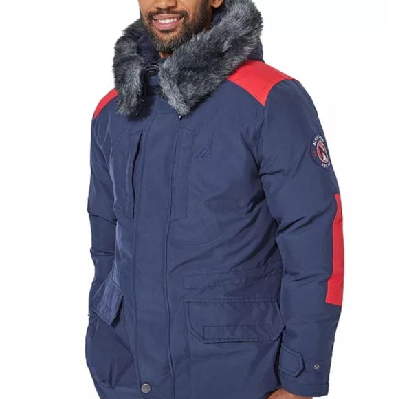 Nautica Men's Heavyweight Parka with Tempasphere Navy - Size Large - Picture 2 of 7